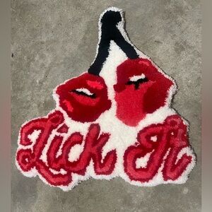 “Lick It” Cherry’s Rug / Wall Hanging